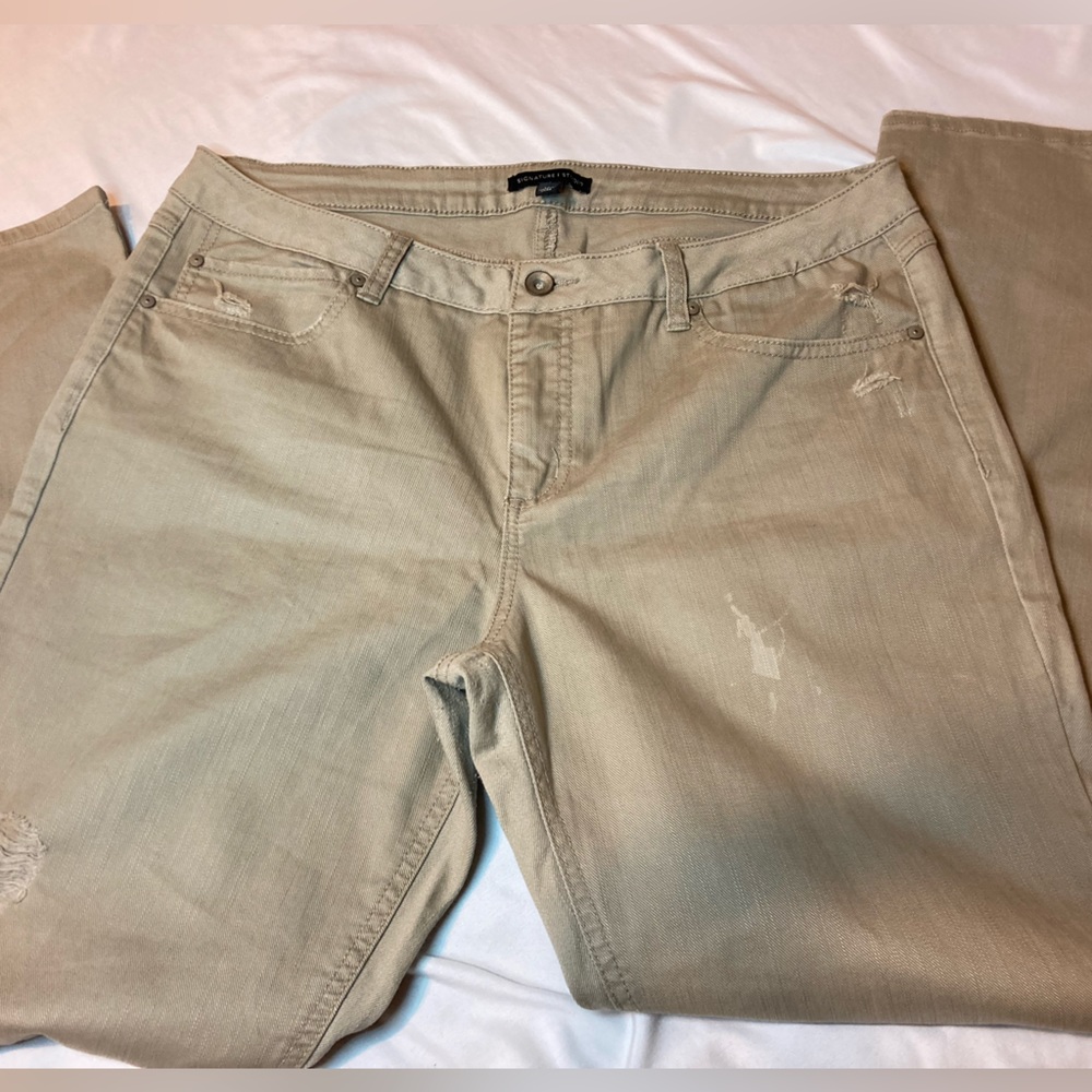 Signature Studio Tan Pants khaki Women’s Size 14